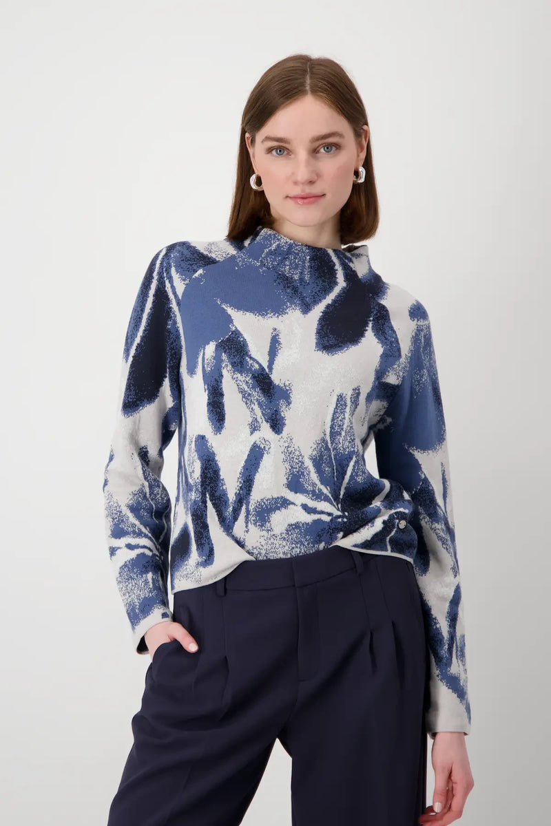 Pull motifs bleu - Monari