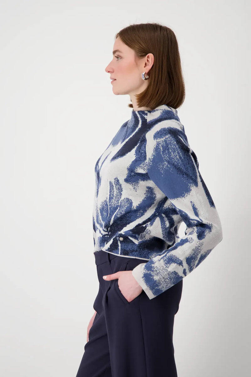 Pull motifs bleu - Monari