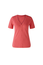 Pull rayure rose orange - OUI