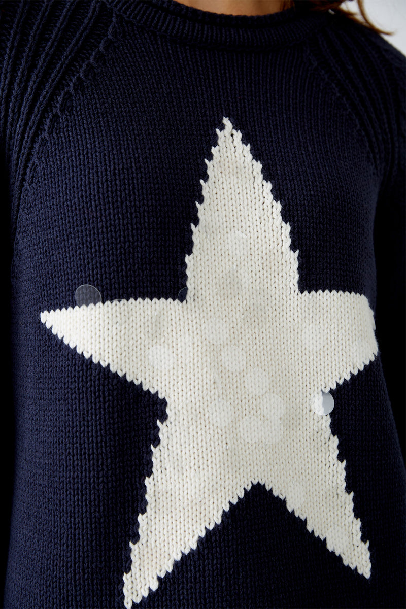 Pull tricot marine - OUI