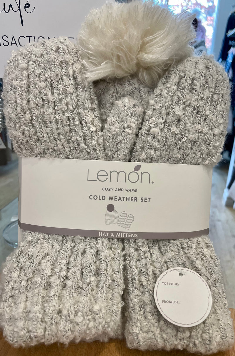 Hat + Mittens - Lemon