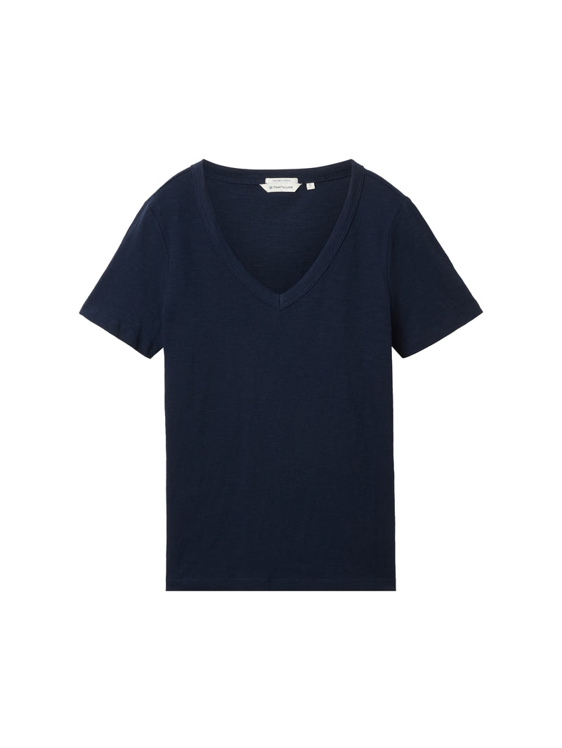 T-shirt col V - Tom Tailor