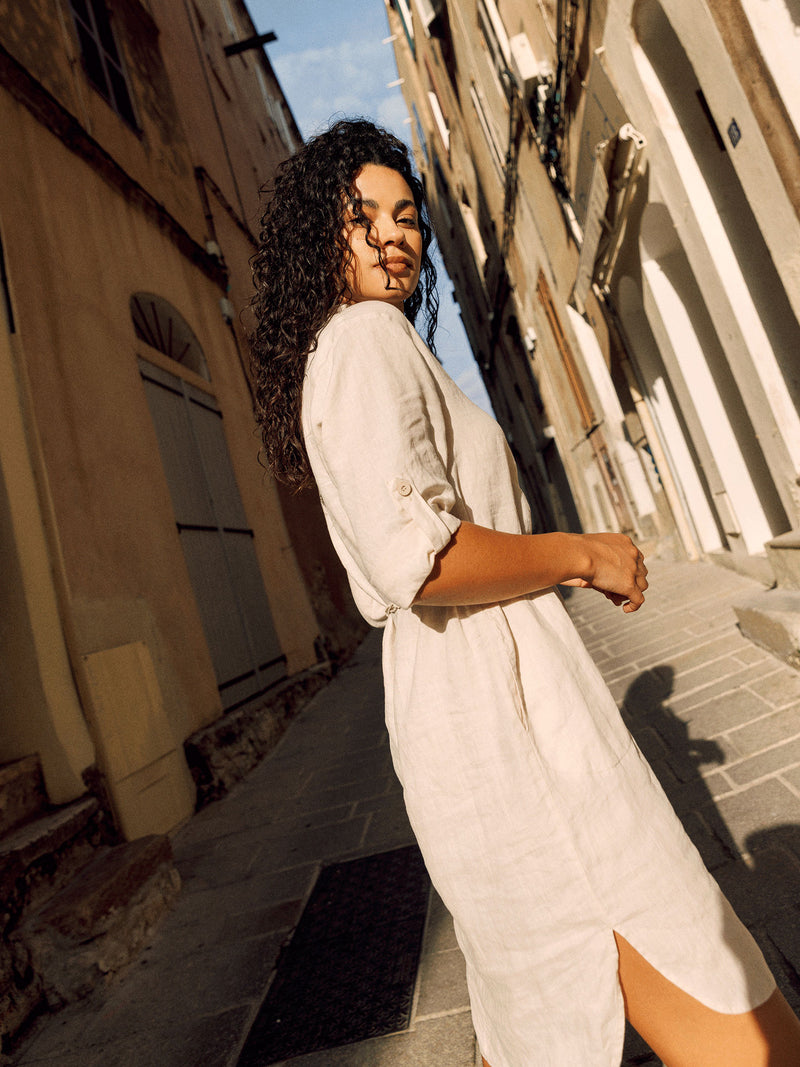 Robe lin beige - Nile